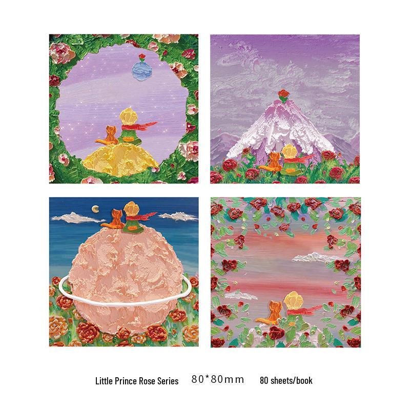 Creative Oil Painting Memo Sticky Notes - Reusable DIY Decor Labels