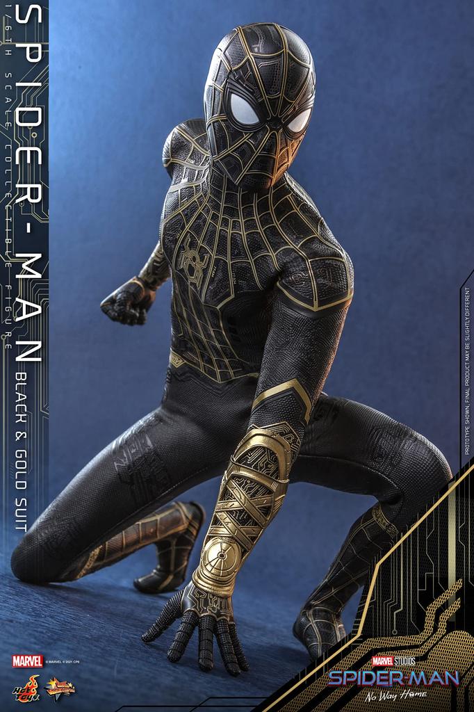 Movie Masterpiece Spider-Man: No Way Home Spider-Man Black & Gold Suit Version 1/6 Scale Figure