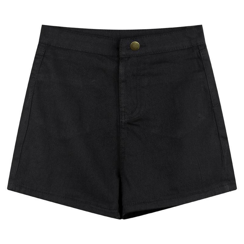 Comfortable Skinny Fashionable and Versatile A Word High-waisted Denim Shorts Female Summer Hip-lifting Slim Thin Wide-leg Tight Stretch Pants