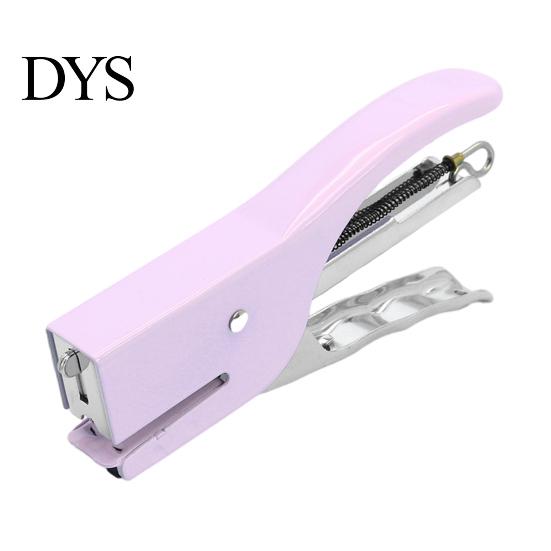 Office Workspace Accessories Mini Handheld Stapler, with Ergonomic Curved Design, Macaron Stapler for Paper Colored Compact Metal Daily Document