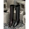 Square-headed knight boots women's tall boots autumn and winter new fashionable retro sleeves but knee boots women's straight boots