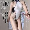 LIKENNY Schule Sexy Cosplay Gymnastik Halloween Einheitsgröße Passt Perfekt für Schuluniform Wettkampf Badeanzug Stil Badeanzug, Trikot, Tragen, Hochbeinig