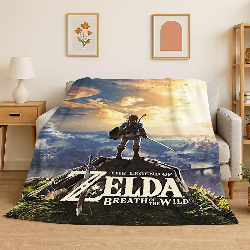 Classic Z-Zelda Cartoon Games Soft Flannel Throw Blanket,Cozy Blanket for Bed,Couch,Sofa,Bedroom,Living Room,Picnic  Camping