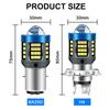 1pc Motorbike Light Accessories H4 BA20D Motorcycle High Definition Front Headlight Bulb White Yellow LED Fisheye Lens Fog Lamp