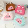 Plush Loopy Pencil Case: Cute Japanese Cartoon Stationery & Large Capacity Makeup Bag - Small Beaver Design