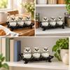 3 Pieces Seasoning Jar Set Ornate Storage Jars Playful for Farmhouse Kitchens