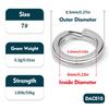 100pcs Stainless Steel Double Ring Flattened Loop Sub Bait Hook Connector Reinforced Flattened O-ring Fishing Gear Accessories