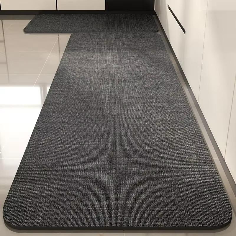 Kitchen Rug Pvc Waterproof Leather Carpet Black Long Floor Mat Non-slip Oil-proof Home Decoration Rugs Alfombras De Cocina