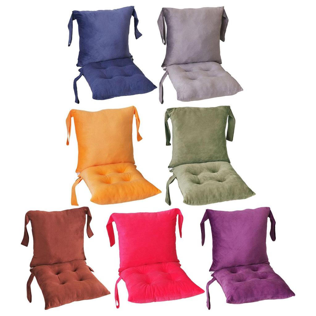 Chair Cushion with Backrest Keep Warm Seat Cushion for Office Bleacher Patio