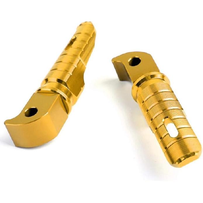 Foot Pedals Rear Foot Pegs Fit for Yamaha FZ1 FZ6 FZ07 FZ8 FZ09 FZ10 YZF R3 R25 NMAX 155/125 Motorcycle Accessories Parts (Color : Gold)