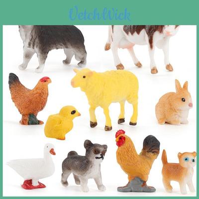 Farm Animal Sheep And Rabbits Pvc Figures Collection With Durable Material For Kids Playrooms And Classroom Use
