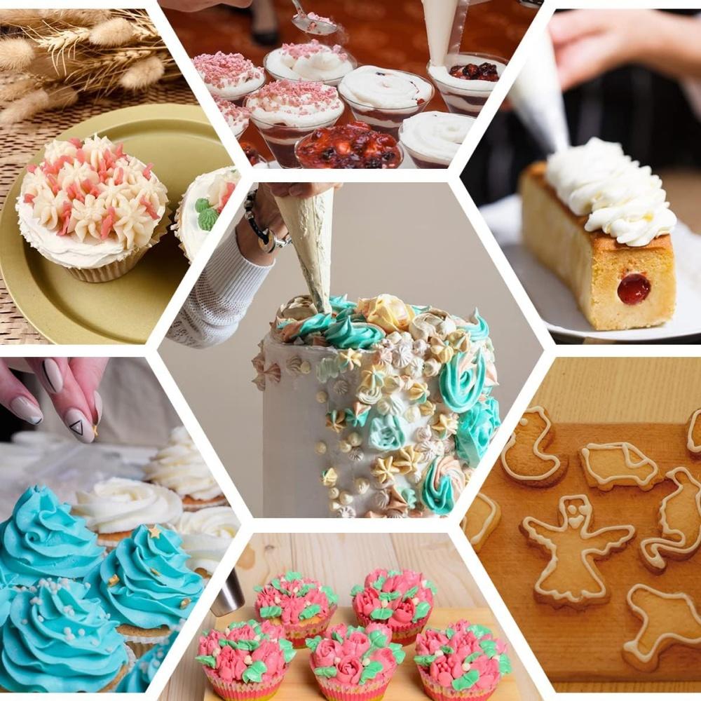 100pcs Cream Decorative Bags Disposable Pastry Bags Cake home Cake Piping Tools Baking Accessories Icing Food Preparation Bags