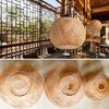 1Pc Home Decorative DIY Chandelier Pendant Ceiling Light Cover Retro Lampshade Bamboo Woven Hanging