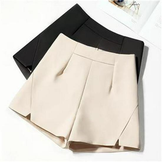 

Plus Size Women s Black A-line High Waist Shorts - Summer 2026, Korean Style, Wide Leg, Versatile, Slimming. S 75-90 jin чёрный