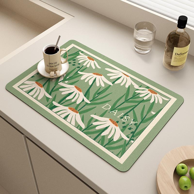 Coffee Machine Drain Pad, Kitchen Countertop Pad, Sink Sink Sink, Quick Drying, Waterproof Diatomaceous Earth
