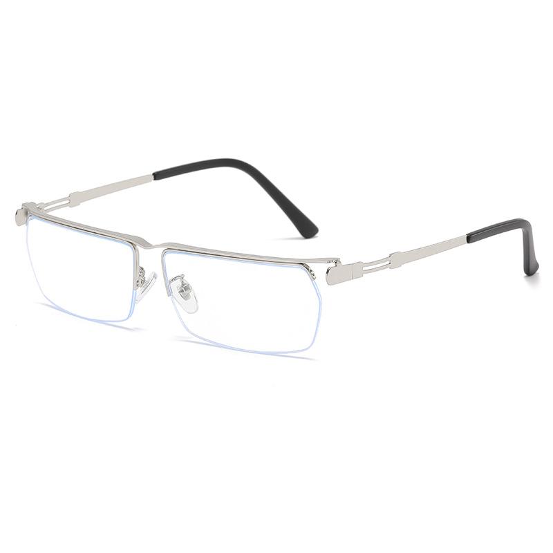 Business New Men's Metal Half Frame Presbyopia Glasses Frame Anti Blue Light Glasses Frame Reading Glasses 3879
