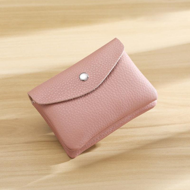 Kadınlar için Üst Katman İnek Derisi Madeni Para Kesesi Yeni Hakiki Deri Anahtarlık Kartlık Madeni Para Cüzdanı