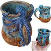 3D Octopus Coffee Mug, 14oz Handmade Resin Mug with Tentacle Handle, Ocean-Themed Novelty Cup for Coffee, Tea & Home Décor