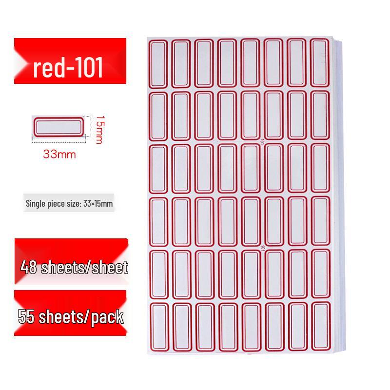 Ręcznie pisane naklejki samoprzylepne: Puste identyfikatory, klasyfikacja książek i naklejki z cenami