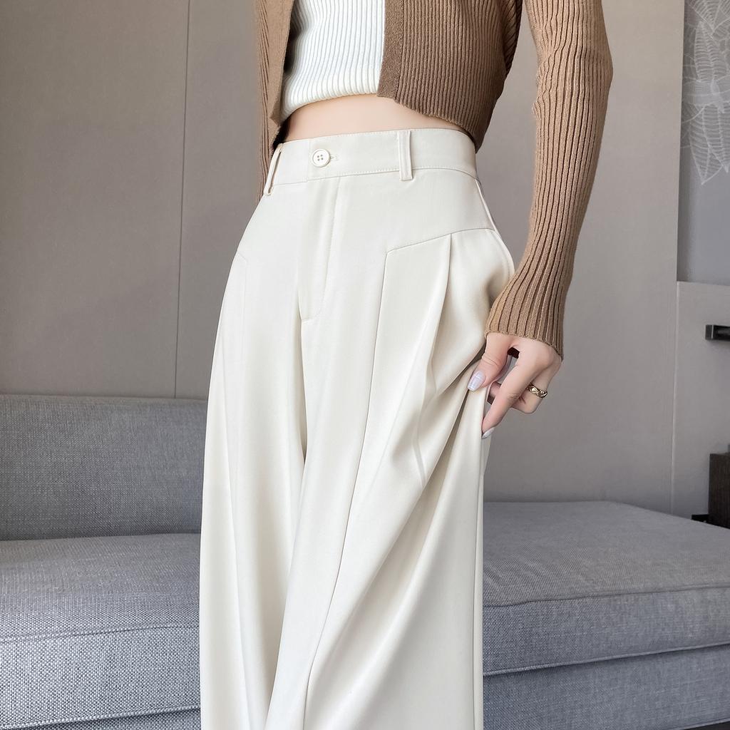 Stylish and Comfortable Women's Wide Leg Suit Pants, Perfect for Any Occasions In Autumn