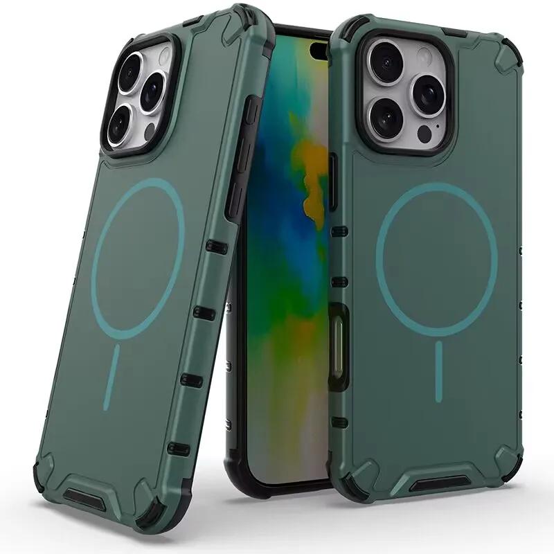 New  and Cool Magnetic Wireless Charge Anti Drop Armor Case for IPhone 16 15 14 13 12 11 Pro Max Plus For Magsafe Case