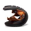 Plus Size New Arrival Summer Men Flip Flops Anti-slip Handmade Leather Slippers
