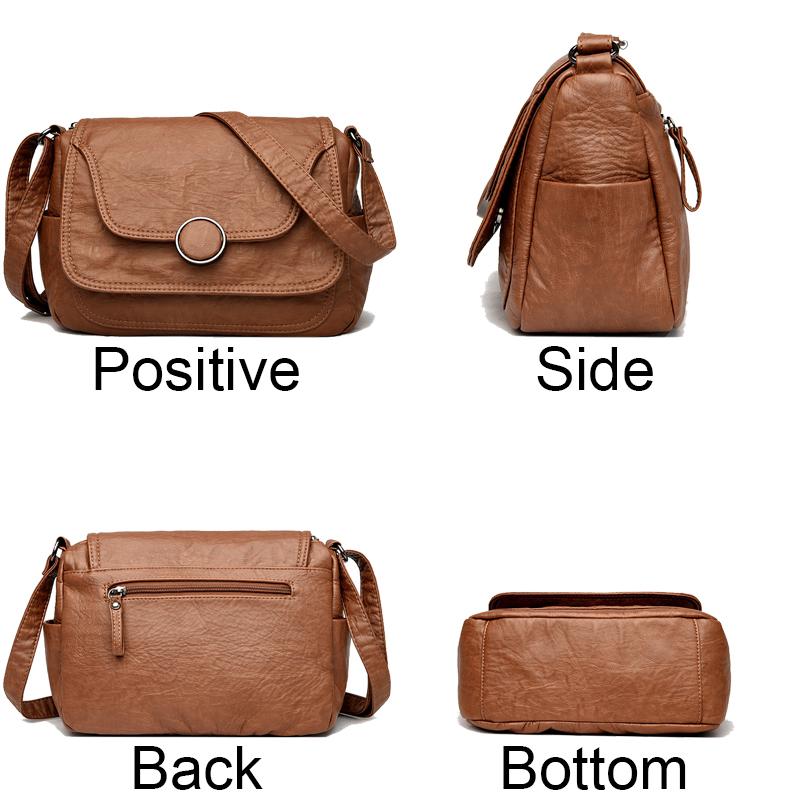 Multiple Pockets Women's Bags Handbag for Women Sac High Quality Soft Leather Bag Luxury Designer Crossbody Shoulder Bags