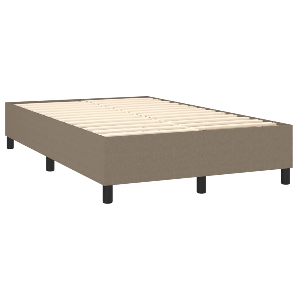 Vidaxl Letto Continentale Con Materasso, Taupe, Tessuto, 120X200 Cm