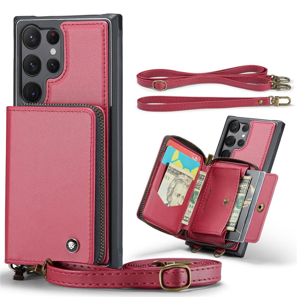 

Роскошный кожаный чехол-кошелек с ремешком для телефона Samsung Galaxy S23 S22 S21 Ultra Plus, защитный чехол, противоударный чехол, Fundas For S21 Ultra