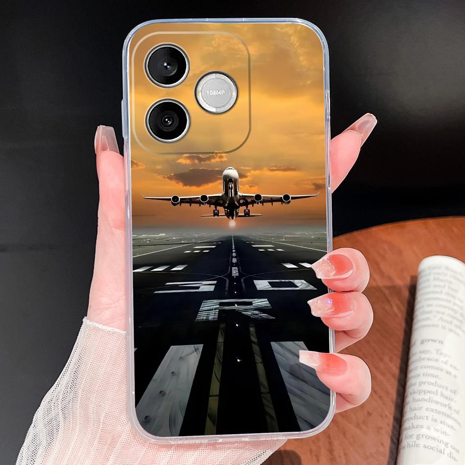 Phone Case For Honor 600 Lite 500 Smart 5G Cute Fish Bubble Phone Cover Soft Transparent Silicone Anti Slip Lightweight Funda