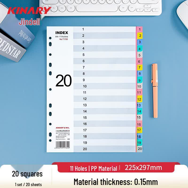 Jindeli A4 11-Hole File Folder Dividers