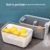 Large Capacity Double-Layer Transparent Food-Grade Sealable Fresh-Keeping Refrigerator Box
