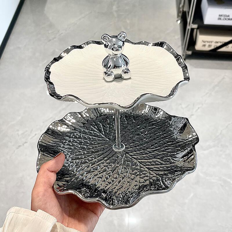 Elegant Tiered Snack & Fruit Bowl