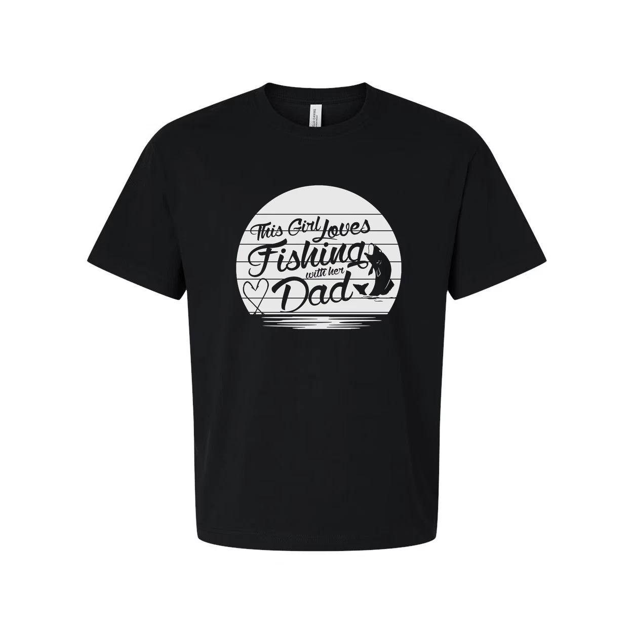 

This Girl Loves Fishing With Her Dad Unisex Graphic Tee For Outdoor Enthusiasts 4XL