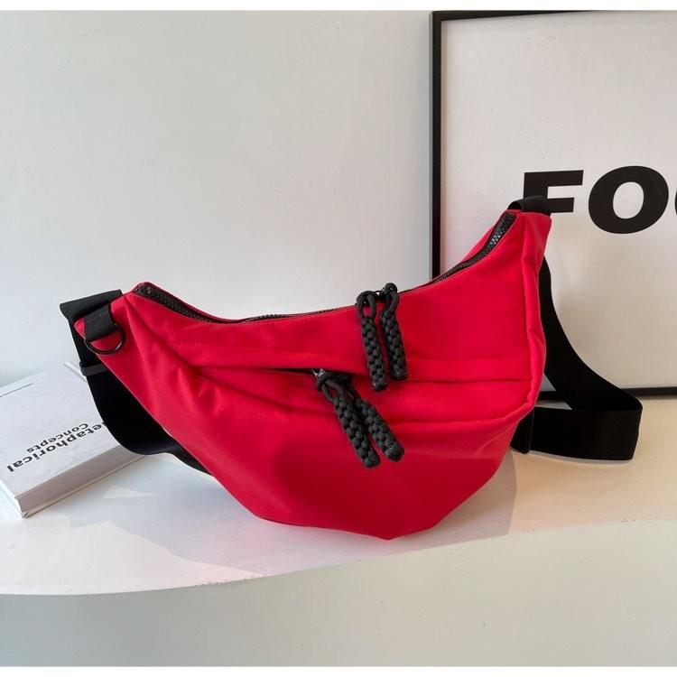 Chic And Spacious Dumpling Shaped Shoulder Bag For Women Trendy Oxford Cloth Design