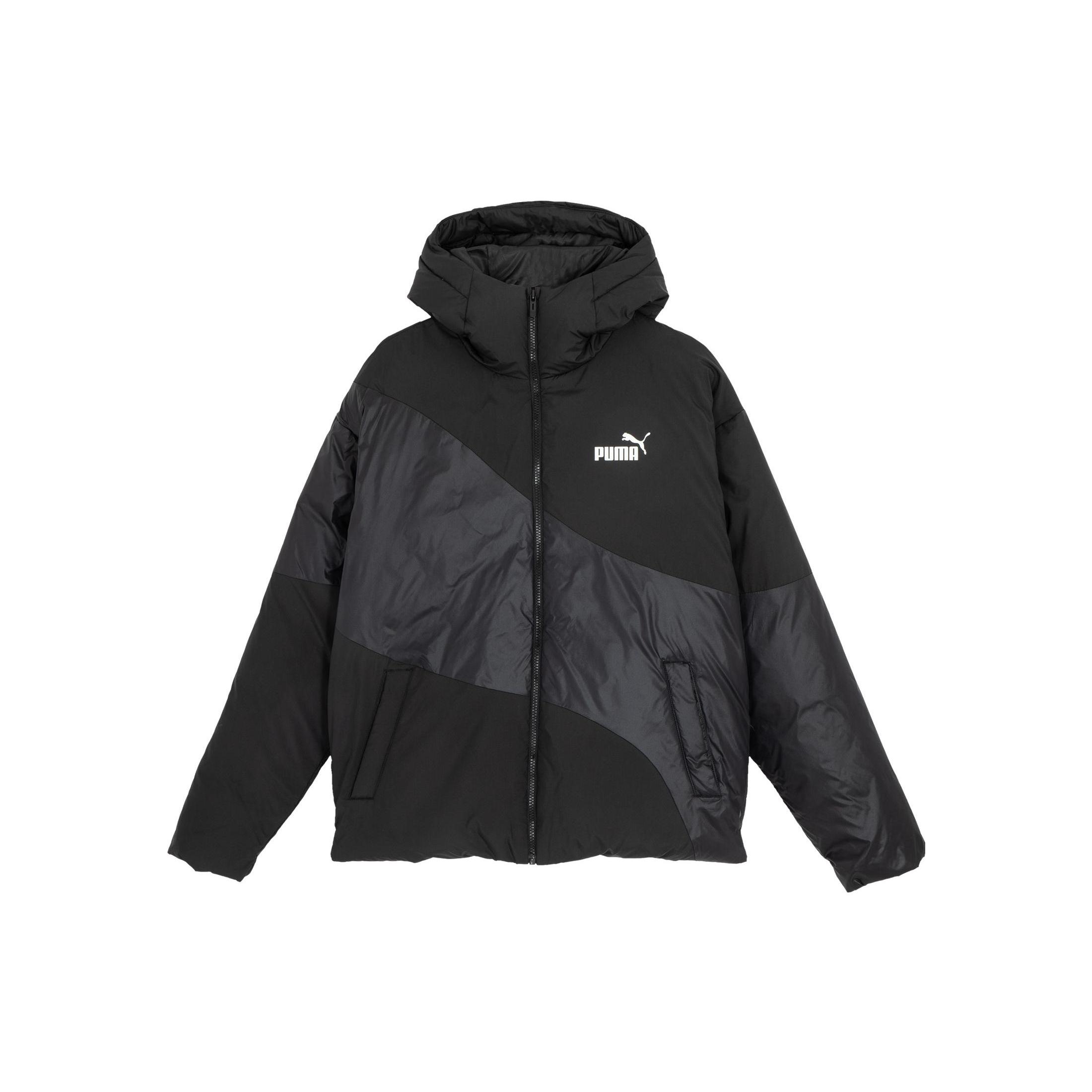 

New PUMA IG CAT HOODED DOWN PUFFER JACKET Down Jacket Men s Black 622148-01 L