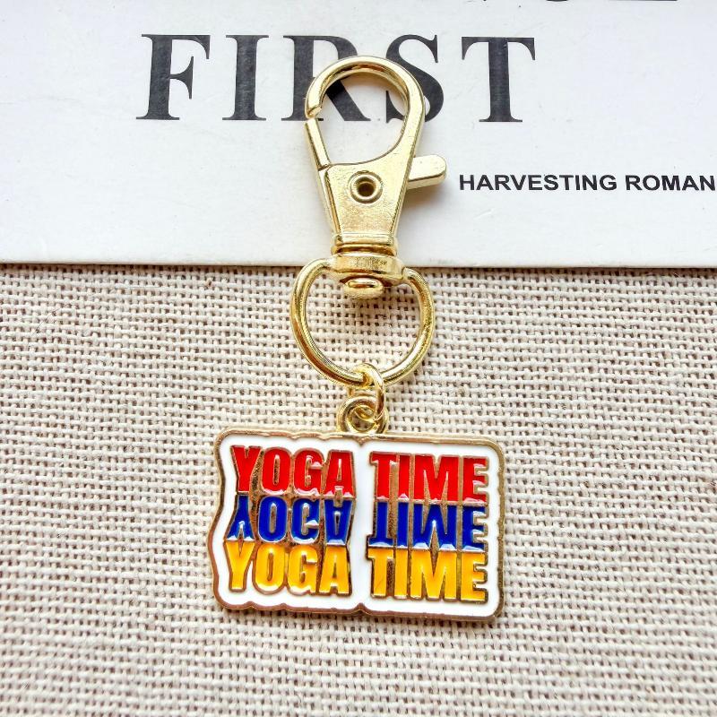 1Pcs Alloy Fitness Keychain Sports Theme Pendant Bag Charm Decorative Key Ring Gift For Sports Lover