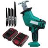 Green Cordless Electric Reciprocating Saw Variable Speed Metal Wood Cutting Power Tool Electric Saw