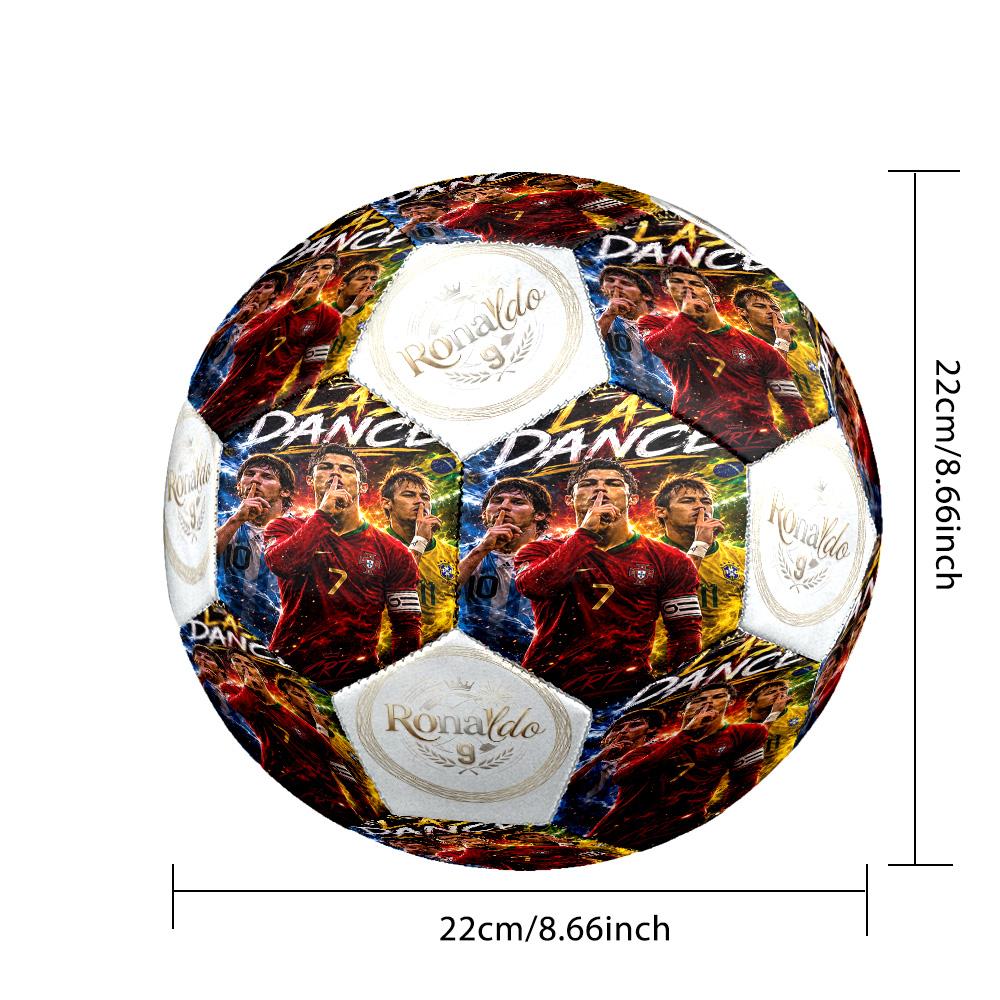 Ronaldo's Iconic Number Seven Size 5 Football Machine-Stitched Indoor/Outdoor Training and Matches Unique Gift for Soccer Lovers