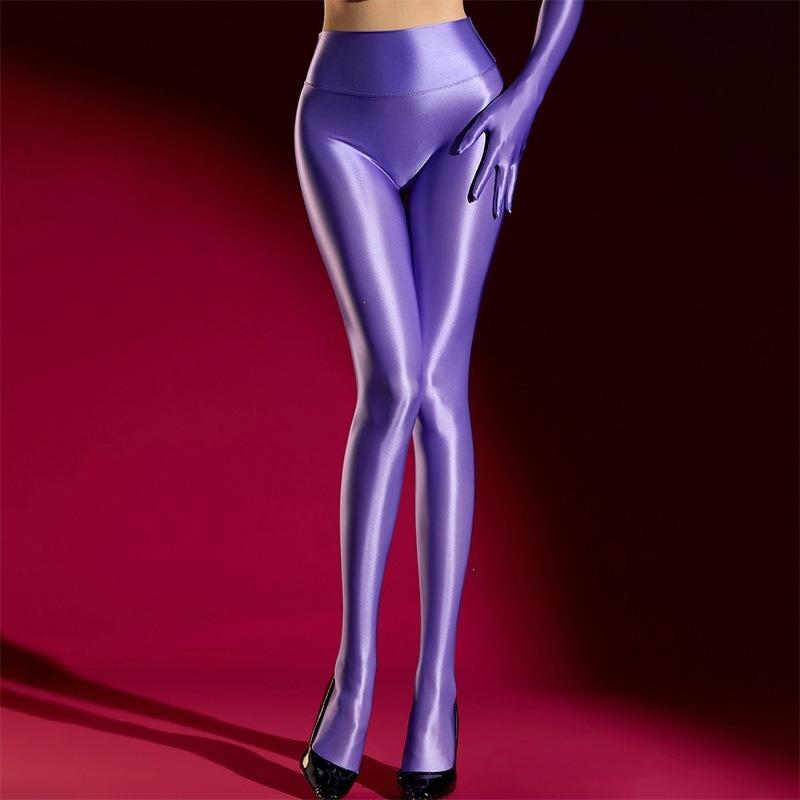 Glänzende Hosen 80D Bodybuilding-Strumpfhosen vertikaler Streifen hinten Tanzstrümpfe ölglänzend 360 sexy seidige Strumpfhosen