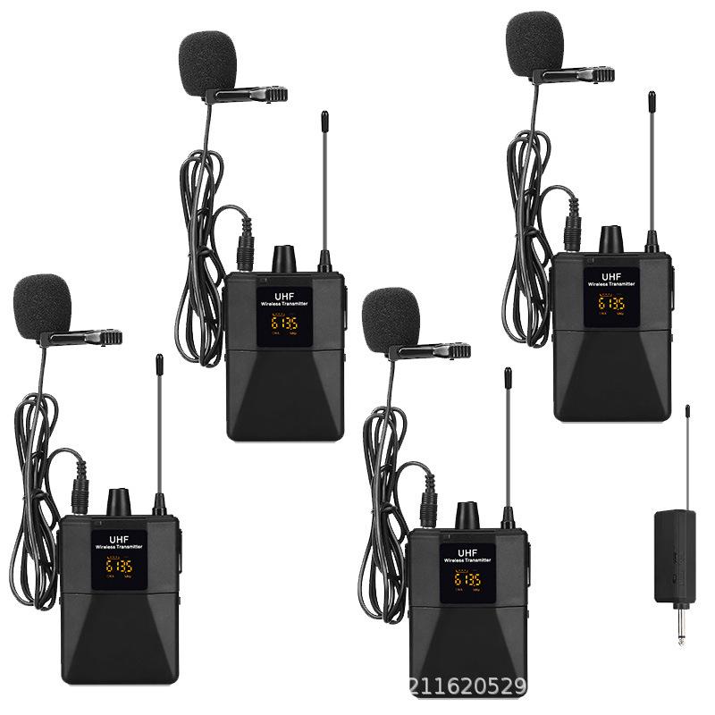 UHF Wireless Lavalier & Headset Microphone with Small Bee Amplifier - One-to-Two, Four UHF Band Condenser Mic.