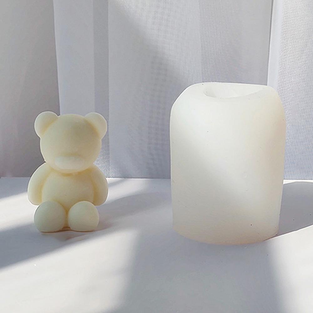 Bear 3D Silicone Candle Molds Resin Mould Epoxy Resin Casting Molds for DIY Handmade Soap Candle Cake Decoration Small слоновая кость