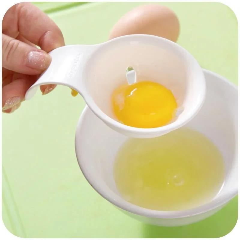 Useful Kitchen Eggs White Separator Kitchen Gadgets Eggs Yolk Split Eggs Silicone Shell Jam Stuck Bowl Edge White