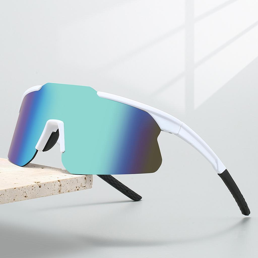 Semi-rimless Goggle Men New Oversized Windproof Wrapped Round Riding Protective Shades Mirror Outdoor Cycling Sunglasses