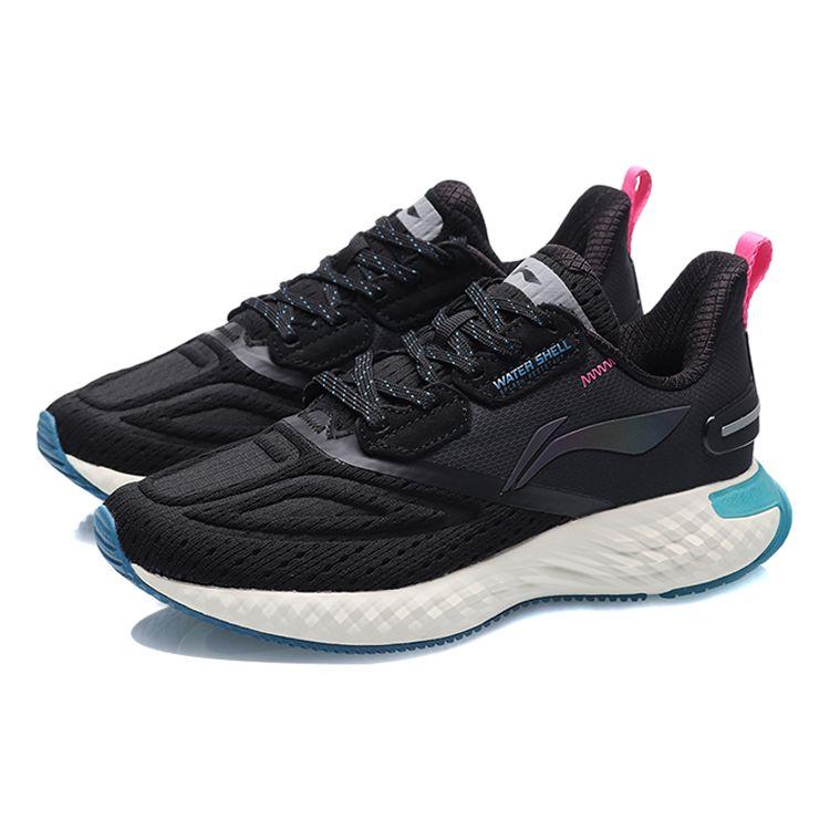 Li Ning Cloud Five Shield Durable Breathable Low Top Running Shoes Women Sneaker Black White ARHQ256-3