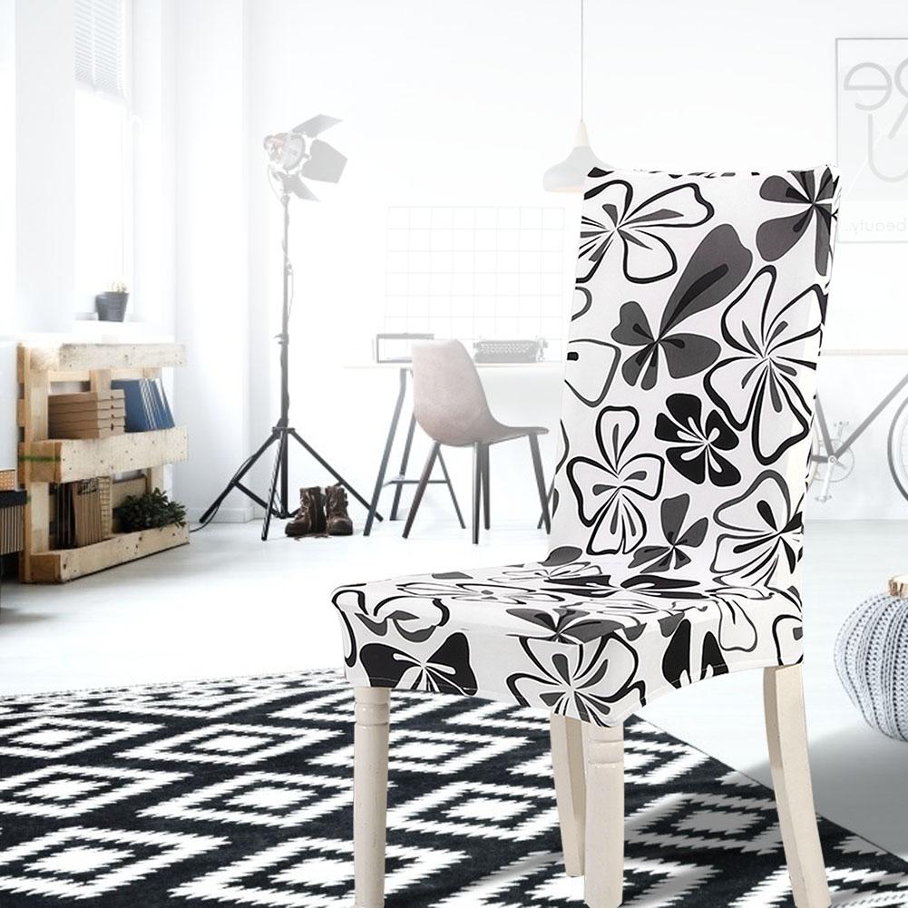 Elastische Stuhlhusse mit Polyesterdruck, abnehmbare Schutzhüllen für Zuhause, Hochzeit, Hotel