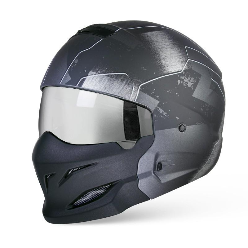 Vintage-Style Motorcycle Helmet With Bluetooth Support 3C Certified ABS Full Face Adults