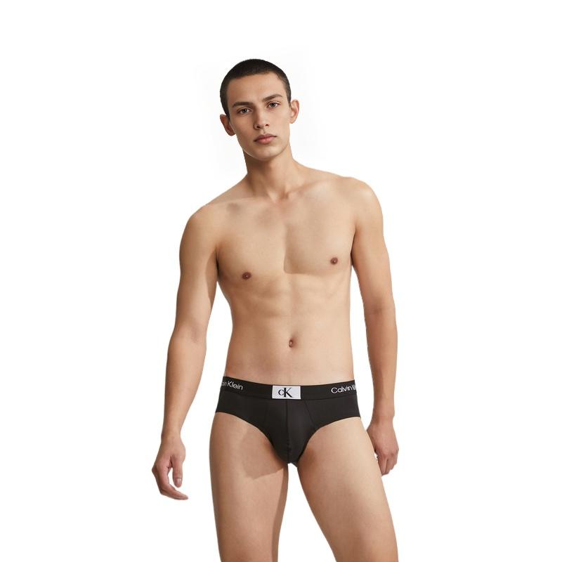Calvin Klein CK96 Series Jacquard Small Square Comfortable Lightweight Fitted Briefs Men Underwear NB3405UB1