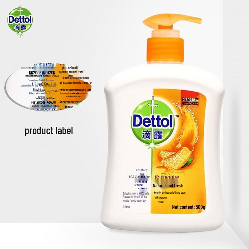 Dettol Antiseptic Hand Wash & Sanitizer Natural Fresh 500g