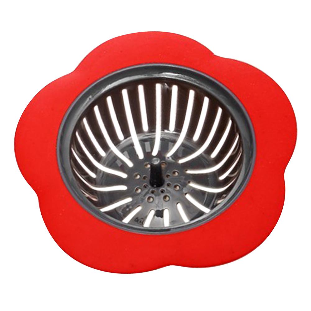 Flower Shape Sink Drains Cover Large Capacity Plastic Sink Sewer Easy Cleaning Bathroom Drainage Trap for Kitchen Bathroom
